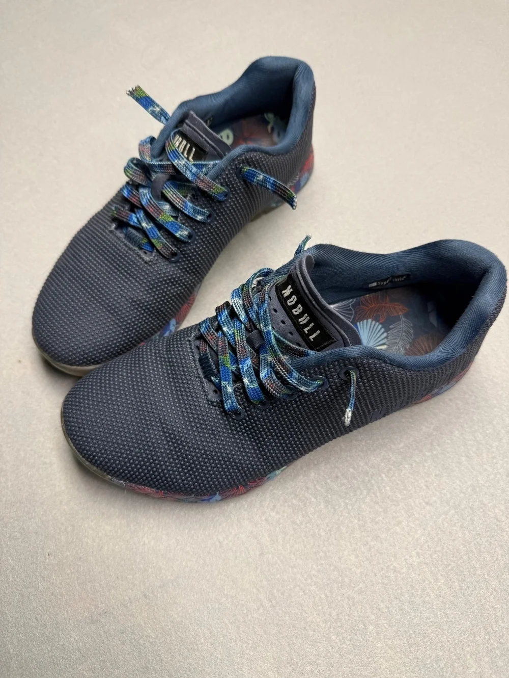 NOBULL Women's 8.5 Black Floral SuperFabric Trainer